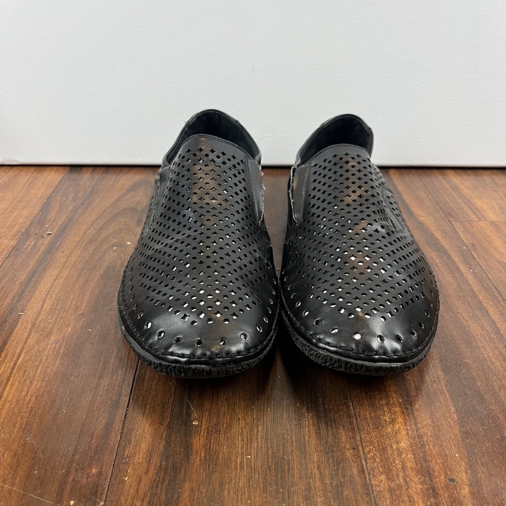 Stacy Adams Men 12 Black Perforated Slip On Driving Shoes Breathable Summer